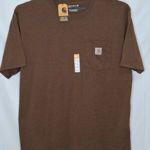 Carhartt K87 Pocket Tshirt Large Loose. Oiled Walnut Heather In Color.